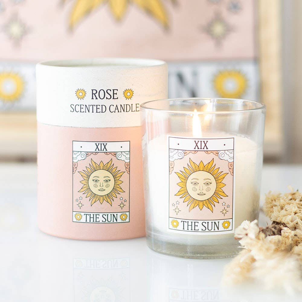 Bougie Tarot Vintage Soleil - Rose