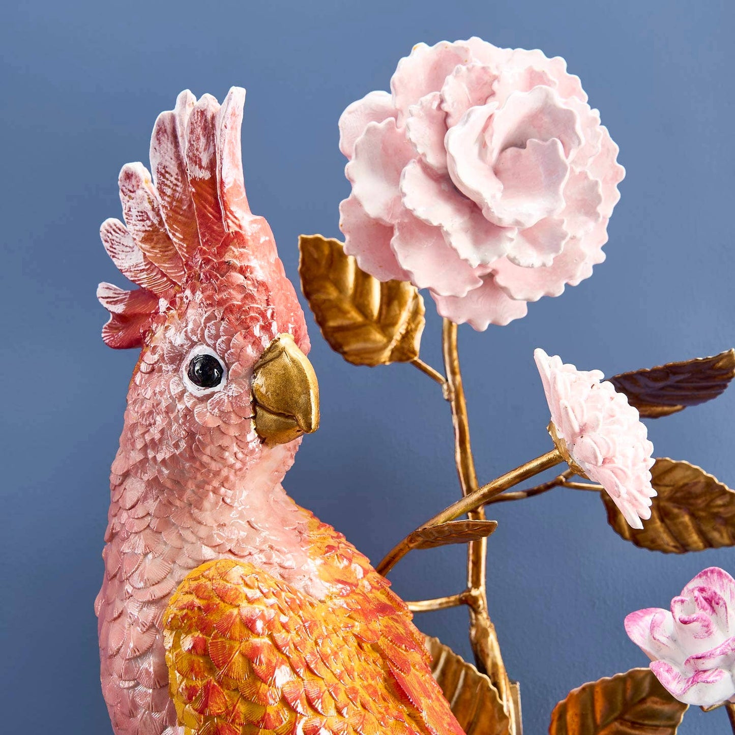 Oranje/gouden papegaaienkroonluchter 39,5 x 12 x 59 cm