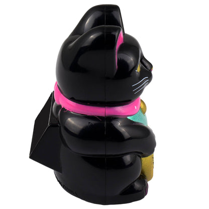 Black Solar Lucky Cat 5cm