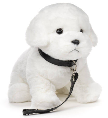 Peluche Chien maltais (avec laisse)