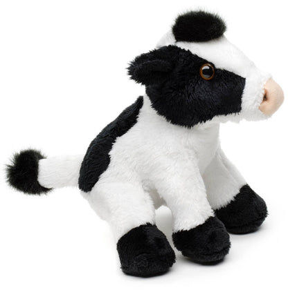 Peluche Vache assise (noir et blanc)