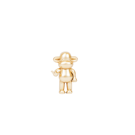 Ornament - Hanging Loose Monkey Figurine 'The Legend' - Polyresin - Gold - 20.5x13.5x35cm
