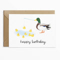 Carte d'Anniversaire Canard à la Pêche aux Canards