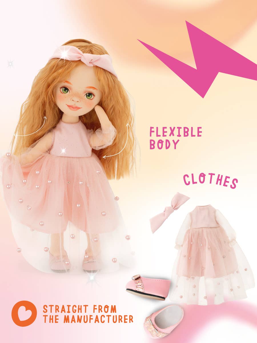 Sunny doll in pink dress - 32 cm