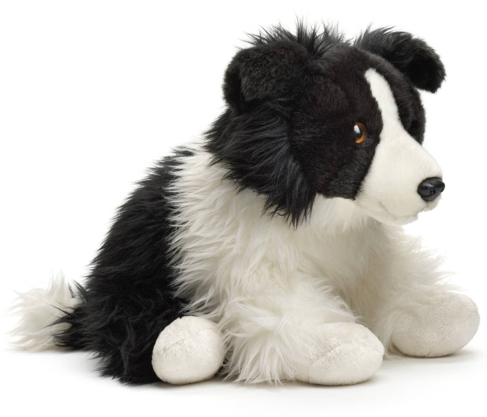 Peluche Border Collie, Assis (sans Laisse) - 26 cm (Hauteur)
