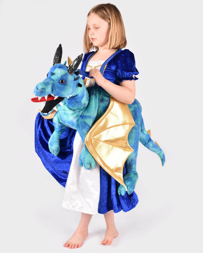 Blue dragon costume one size 120x60 cm