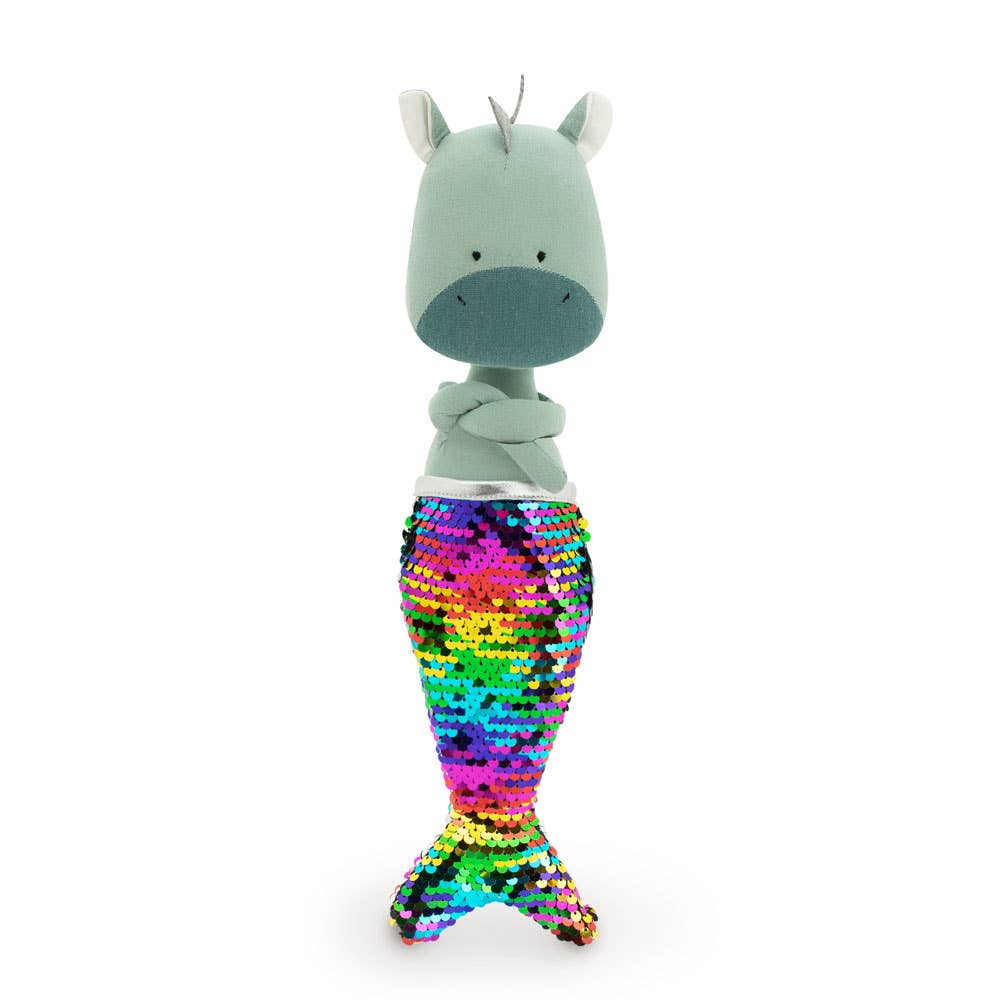 Peluche en coton, Andy le Dragon : Sirène-29cm-3+
