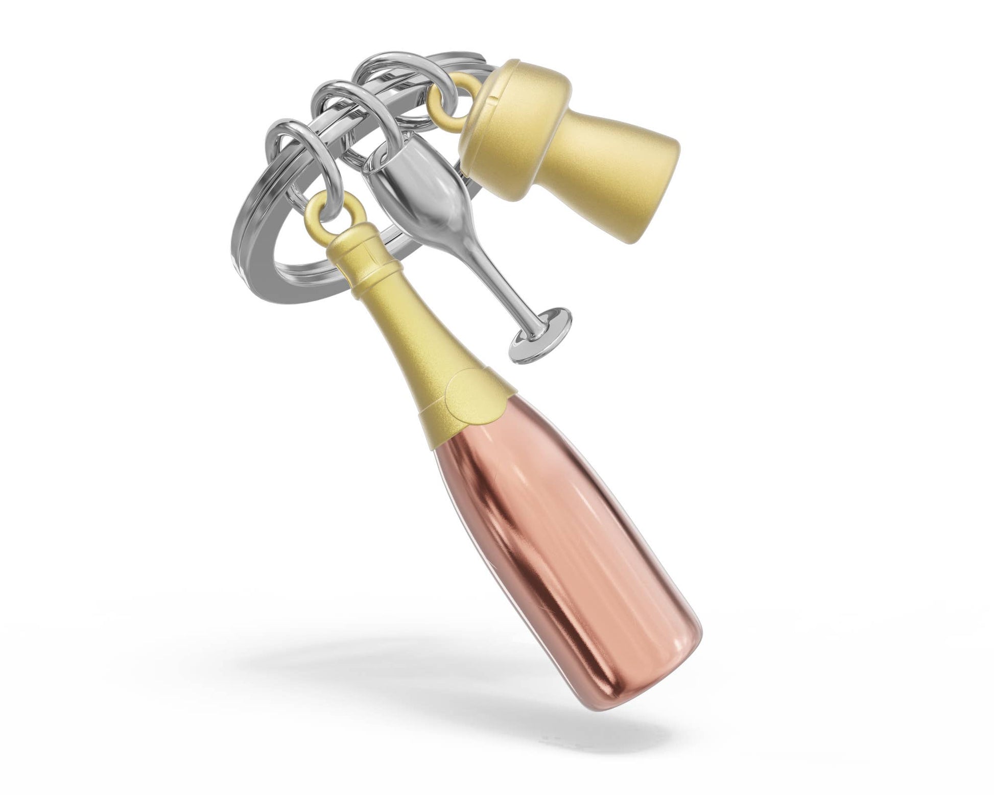 porte cles champagne rose gold metalmorphose