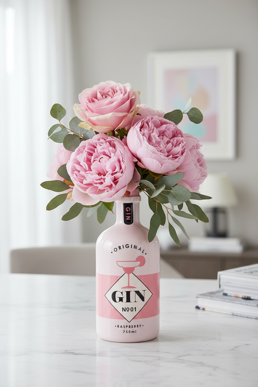 Gin Bottle Vase