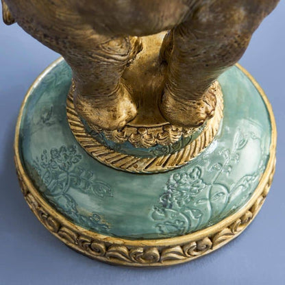 Gold elephant chandelier, poly/metal, 28 x 11 x 46.5 cm