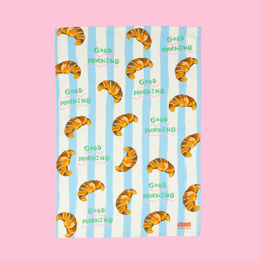 Croissant Tea Towel "Good Morning"