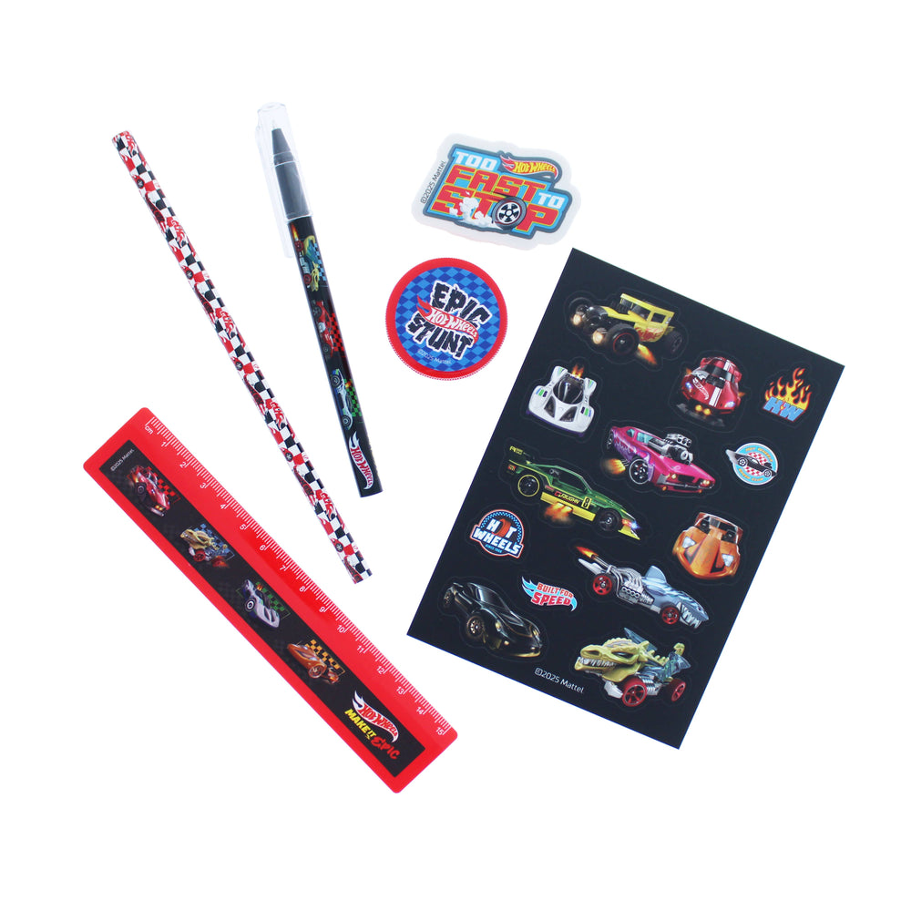 Ensemble de Papeterie Hot Wheels