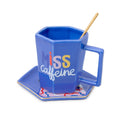 Ensemble Coupelle et Mug Hexagonal “Miss Caffeine”