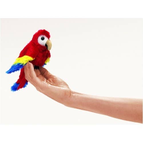 Mini Red Macaw Parrot Finger Puppet