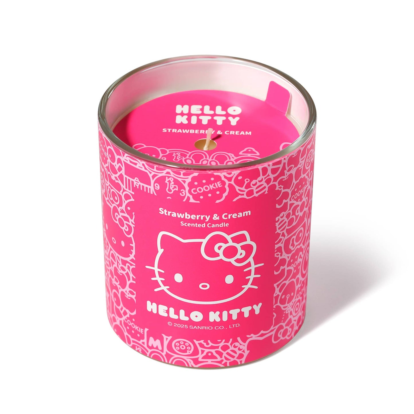 Originele Hello Kitty-kaars met print, geur van aardbei en room.