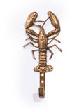 Gouden kreeft wandhaak