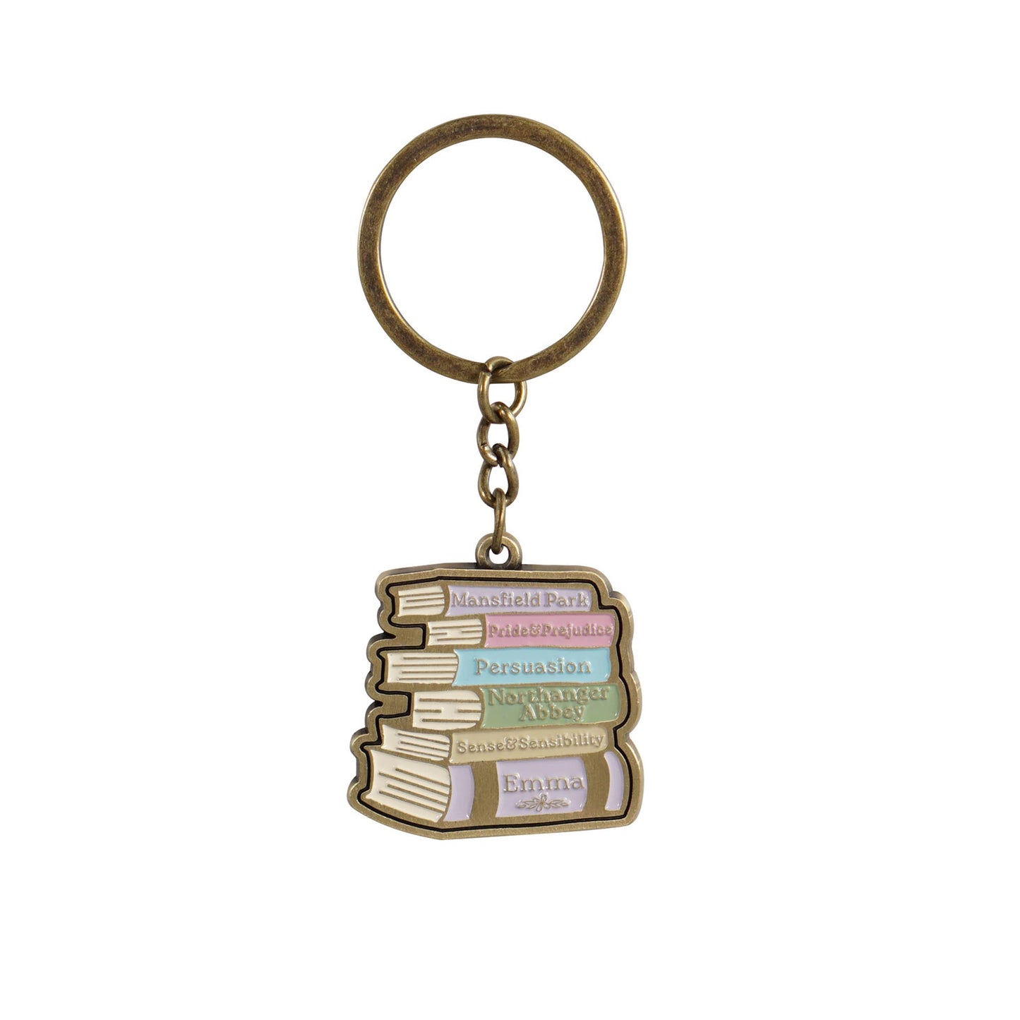 Jane Austen Book Stack Keychain
