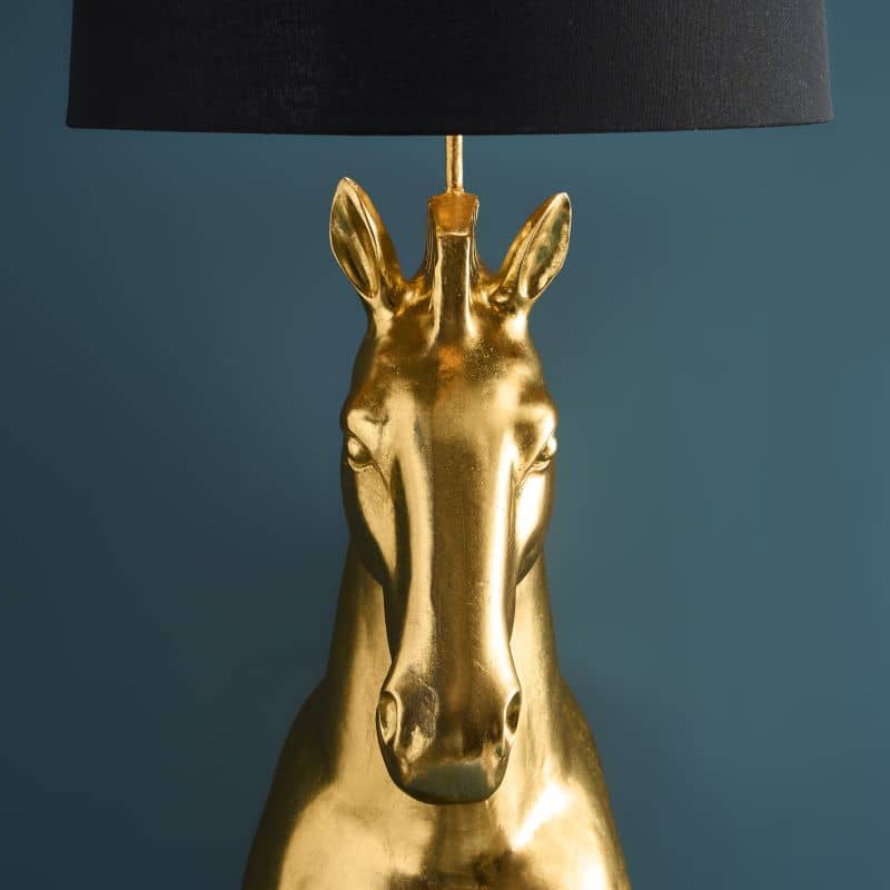 Amadeus paarden vloerlamp, goud