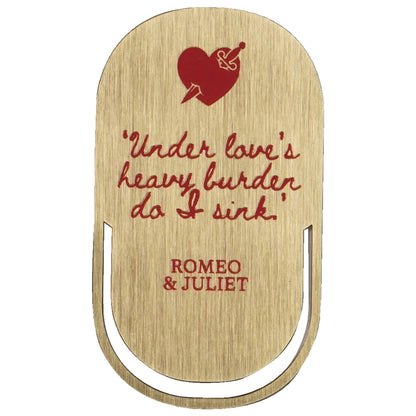 Metalen boekenlegger - Shakespeare (Romeo en Julia)
