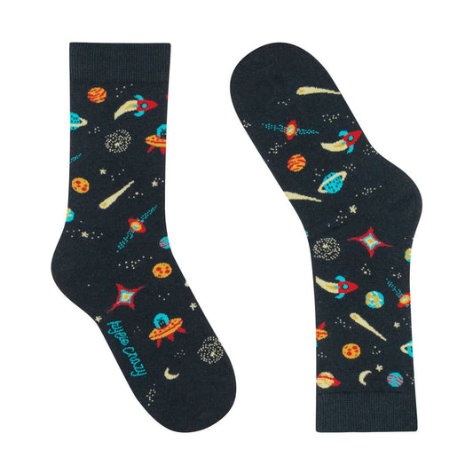 Durable and fun cotton socks for kids. Galaxy