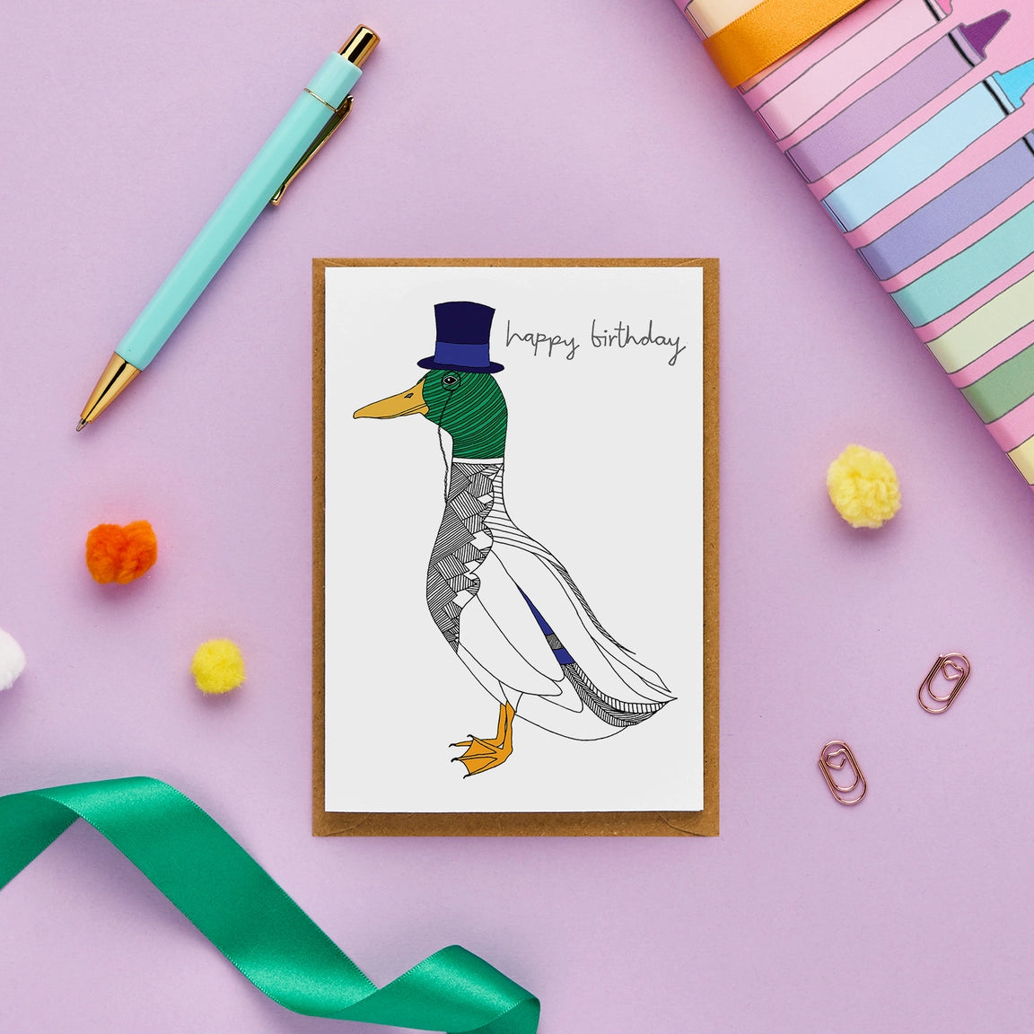 Mr Mallard Happy Birthday Card