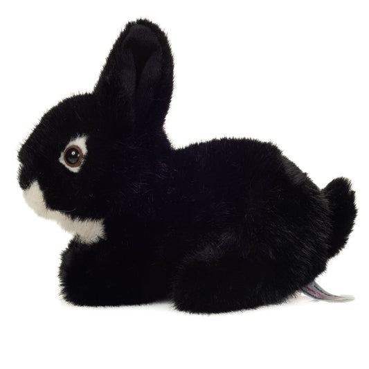 Sitting Black Rabbit Plush Toy