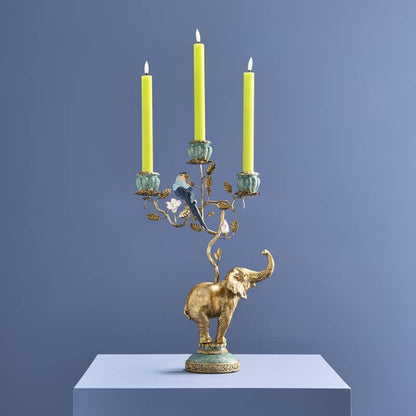 Gold elephant chandelier, poly/metal, 28 x 11 x 46.5 cm