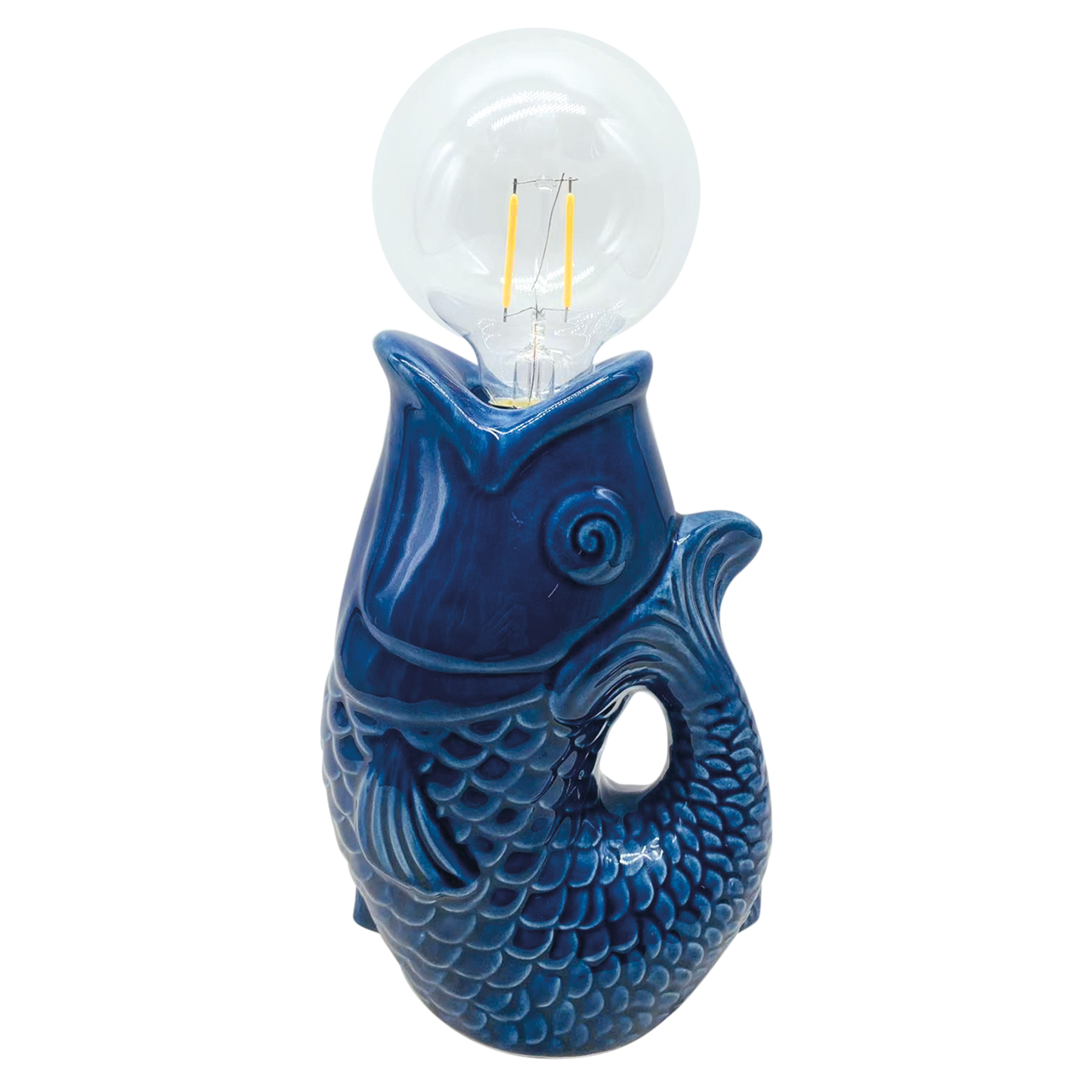 LED fish decoration, blue, battery-operated, L13.5 W8.2 H27cm