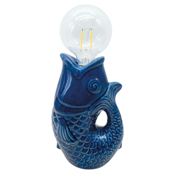 LED fish decoration, blue, battery-operated, L13.5 W8.2 H27cm