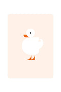 Carte Postale avec Canard Blanc