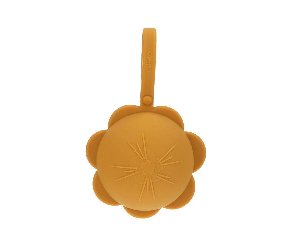 Silicone Flower Soother Holder Mustard