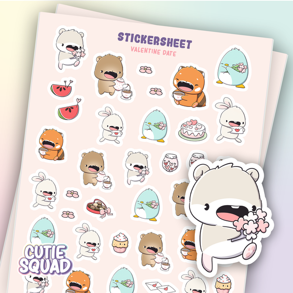 Valentine's Day Date Sticker Sheets
