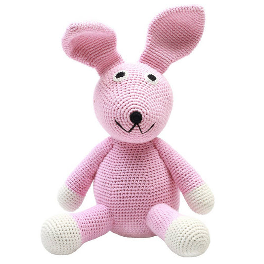 XL Crochet Plush Toy - Light Pink Rabbit