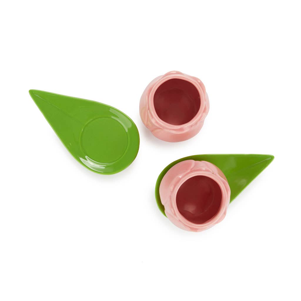 Roze Tulp Koffiekopjes Set