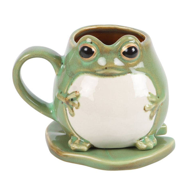 3D Frog Mug and Lily Pad Saucer