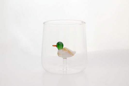 Verre avec Canard Colvert 3D