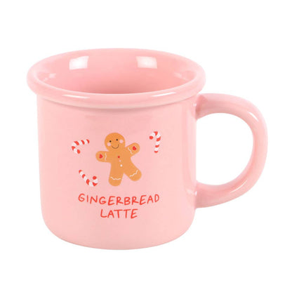 Pink Gingerbread Christmas Mug
