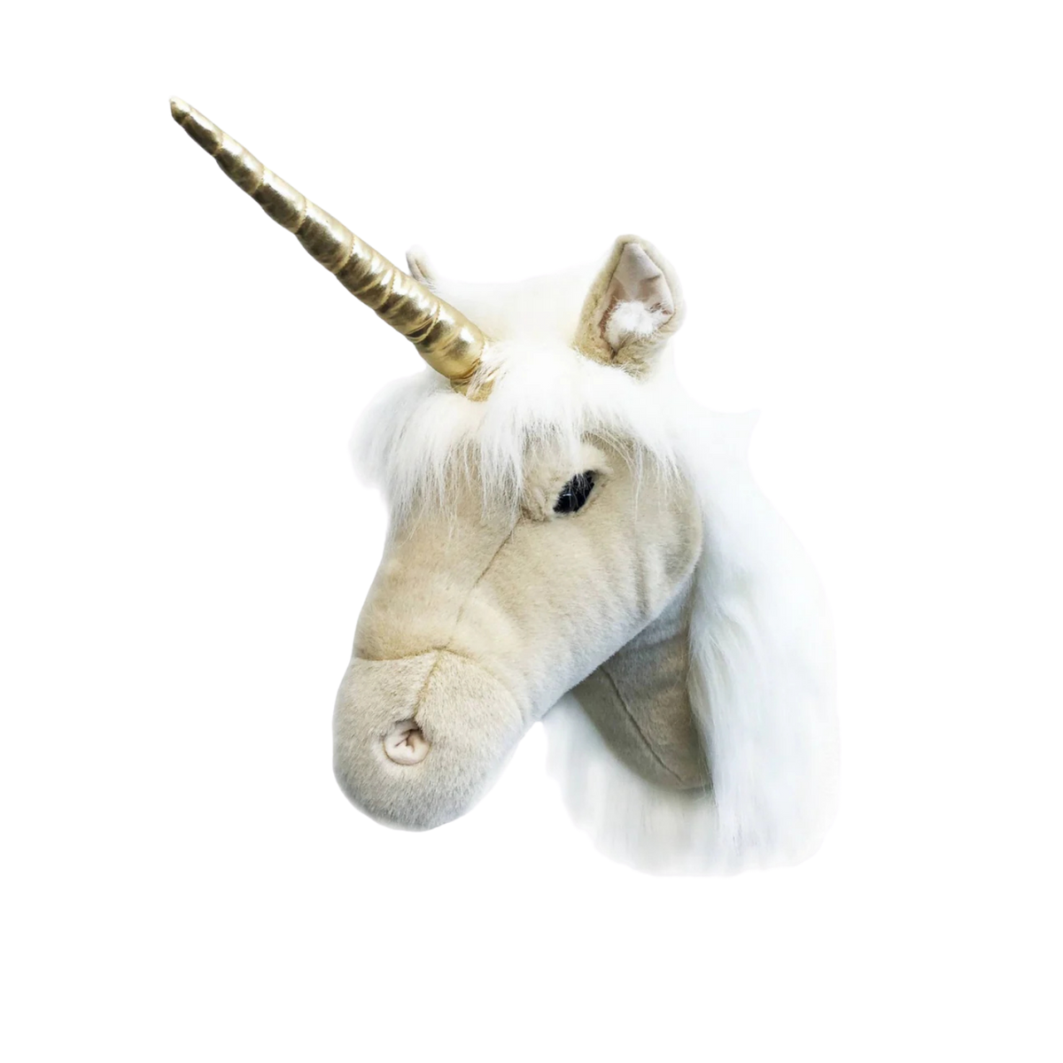 Fay the beige unicorn plush wall decor