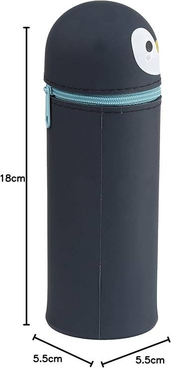 Silicone penguin pencil case