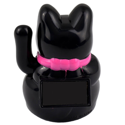 Black Solar Lucky Cat 5cm