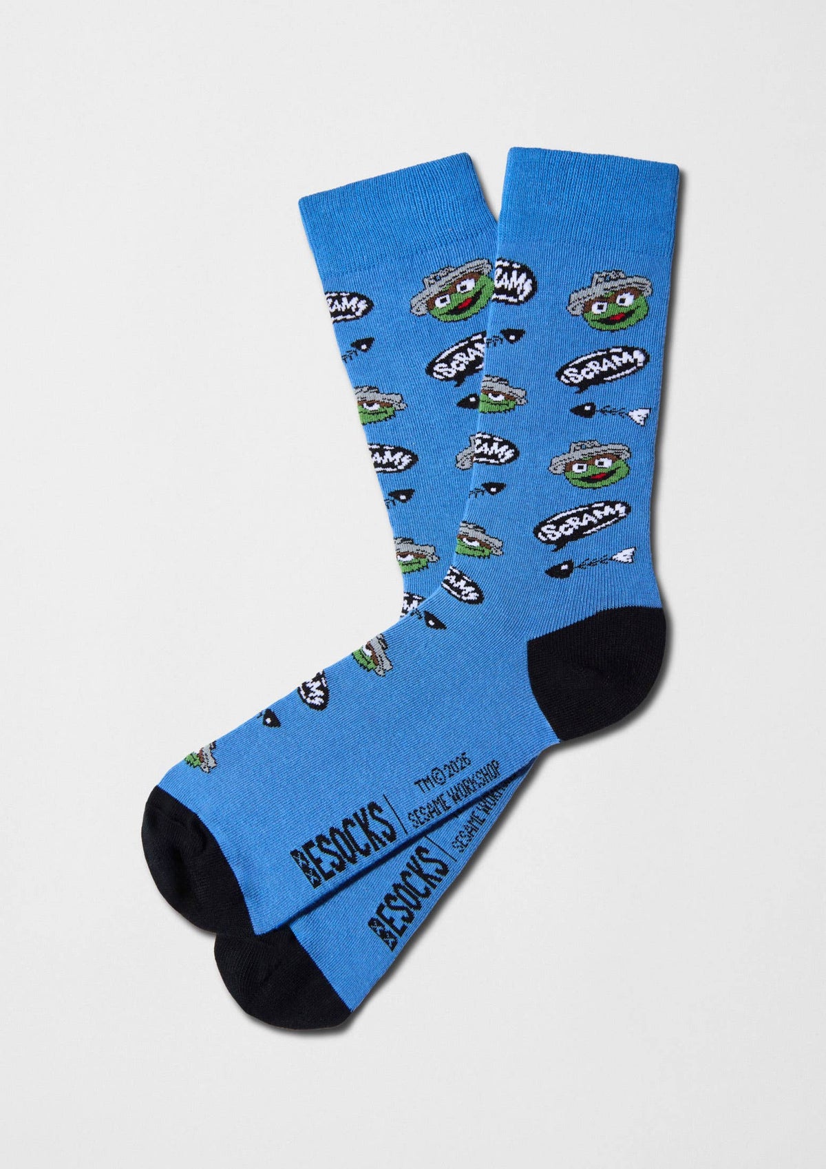 BeSesameStreet Grouch - Chaussettes 100 % coton biologique