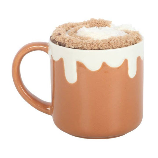 Mug et chaussettes Roulé à la cannelle