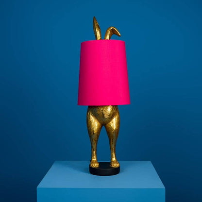 Hiding Bunny® Table Lamp, Gold/Magenta, 24 x 24 x 74 cm