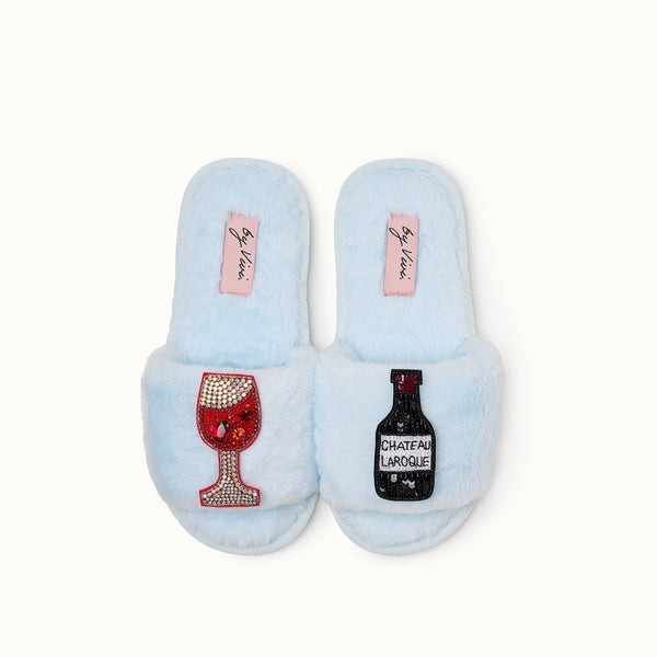 Pair of slippers brooches - Wine red