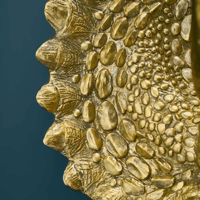 Triceratops Cera Gold wandlamp, hars, 31,5 x 28,5 cm