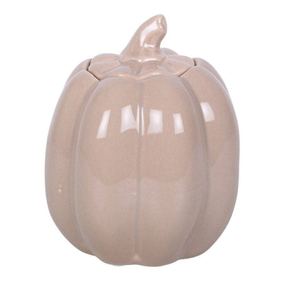 Large taupe pumpkin incense burner