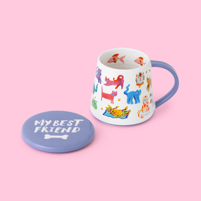 Mok en onderzetter van de Cool Cats Club