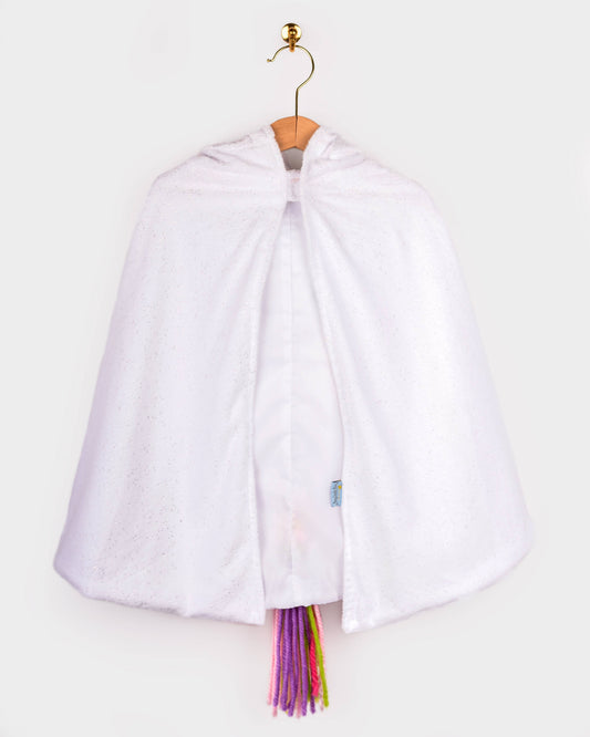 White unicorn rainbow cape 3-8 years (size 98-128)