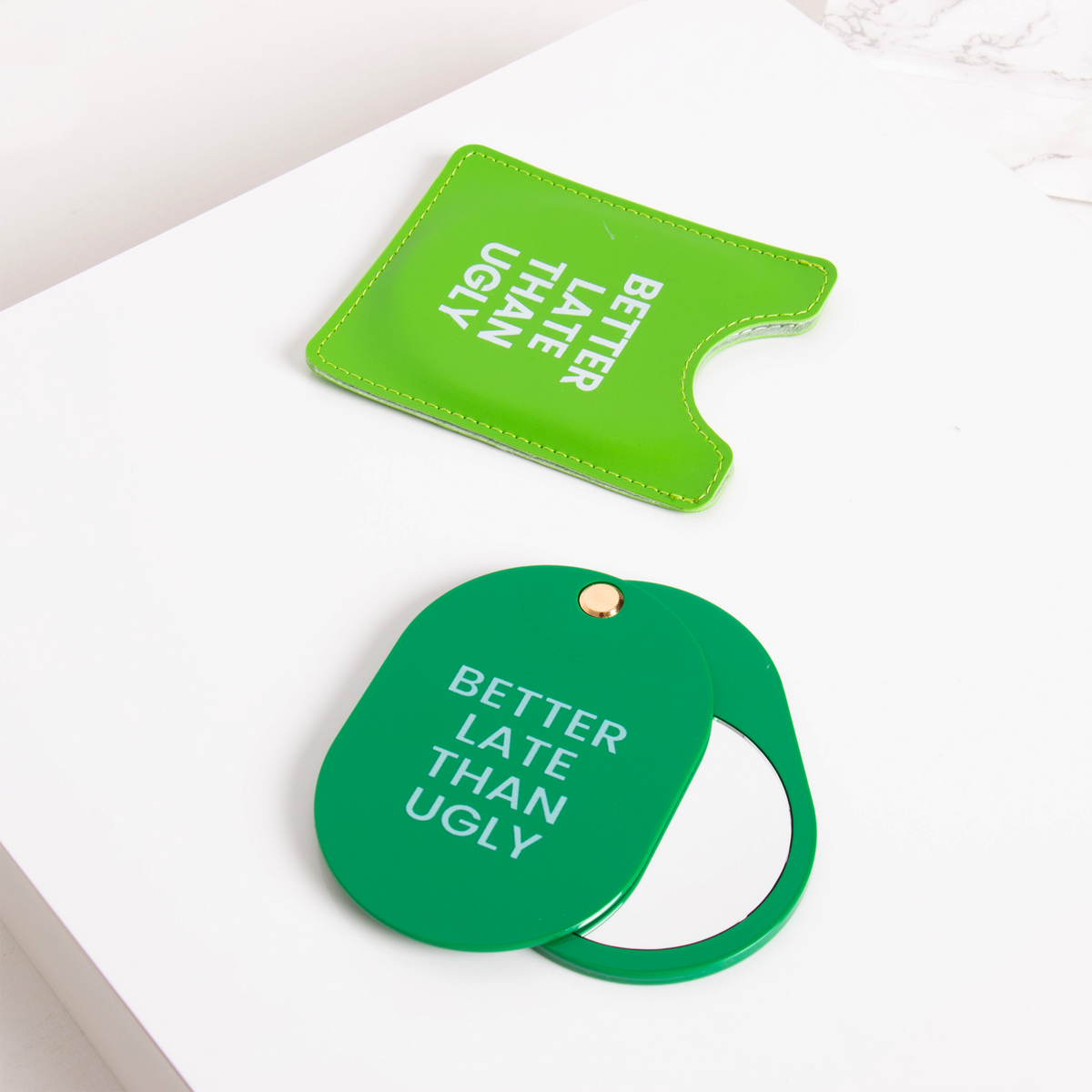 Green Pocket Mirror