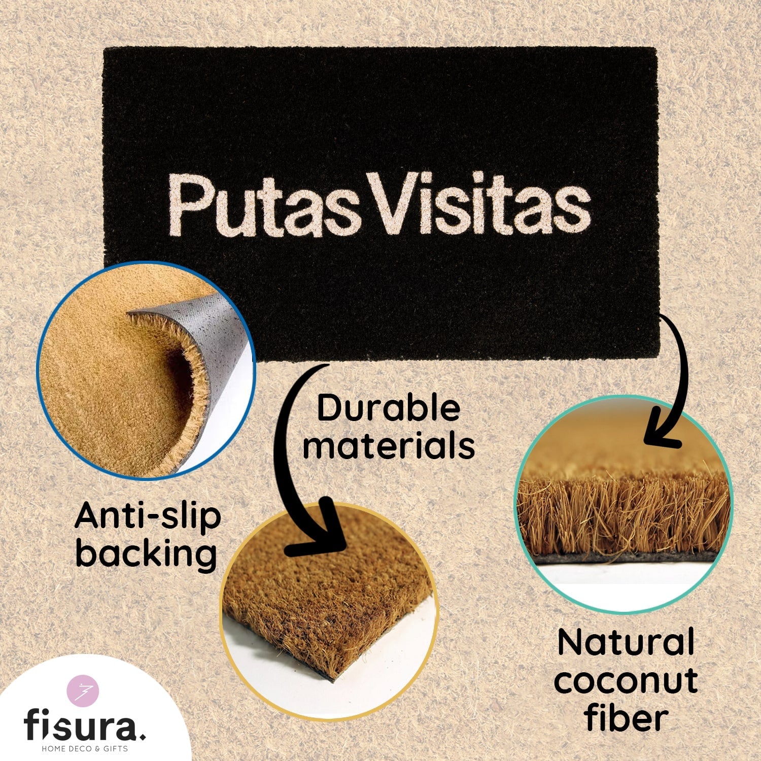 Paillasson « Putas Visitas » – Fisura – vue 4